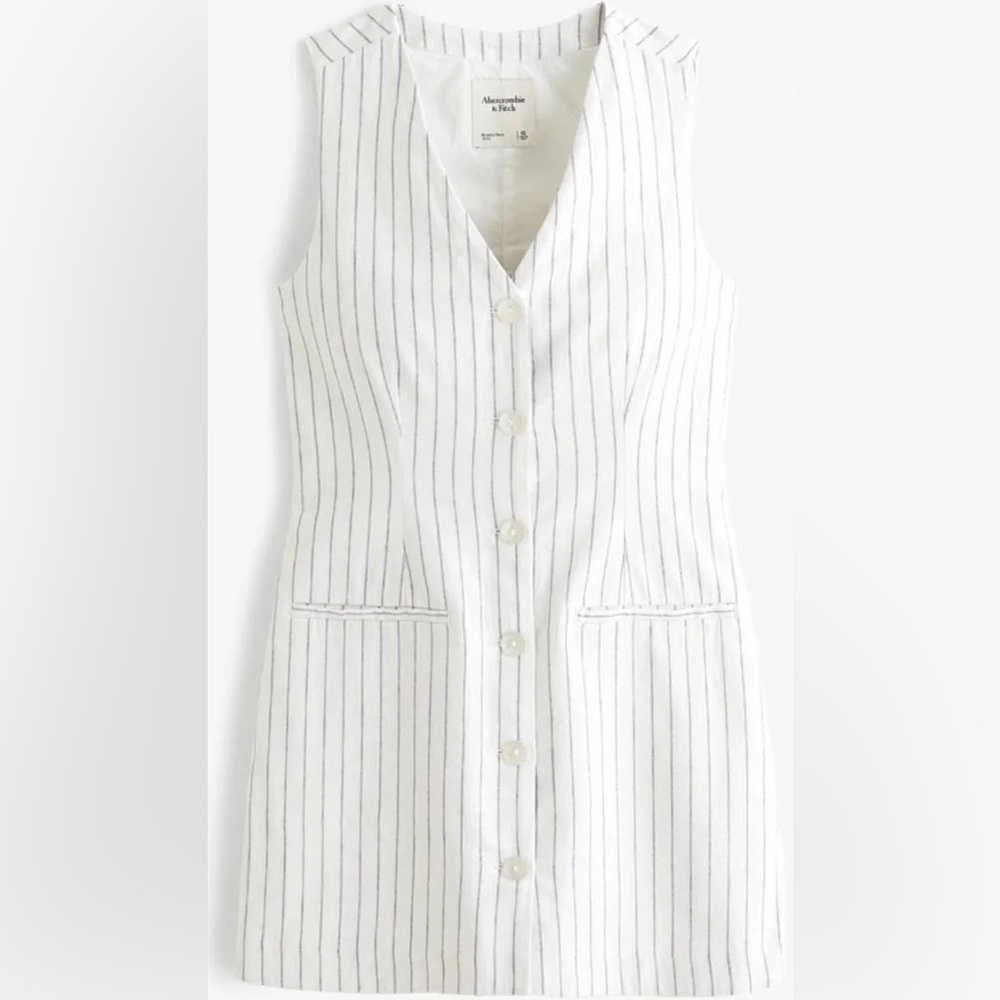 Abercrombie & Fitch White Striped Dress